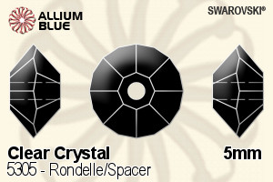 Swarovski Rondelle/Spacer Bead (5305) 5mm - Clear Crystal - Click Image to Close