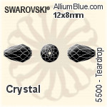スワロフスキー Teardrop ビーズ (5500) 12x8mm - クリスタル