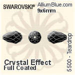 スワロフスキー Teardrop ビーズ (5500) 9x6mm - クリスタル エフェクト