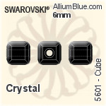Swarovski Cube Bead (5601) 4mm - Color (Half Coated)