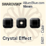 施华洛世奇 Cube 串珠 (5601) 10mm - 白色（半涂层）