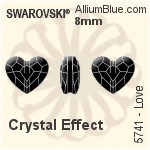 Swarovski Love Bead (5741) 8mm - Crystal Effect