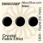 Swarovski Round (No Hole) (5809) 3mm - Crystal Pearls Effect
