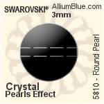 Premium Crystal Round Chaton in Prong Setting SS16 - Clear Crystal With Foiling