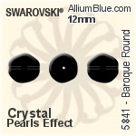 施華洛世奇 Baroque 圓形 (5841) 12mm - 水晶珍珠