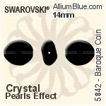 Swarovski Baroque Coin (5842) 10mm - Crystal Pearls Effect