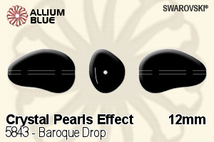 施华洛世奇 Baroque Drop (5843) 12mm - 水晶珍珠