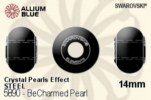 施华洛世奇 BeCharmed 珍珠 (5890) 14mm - 水晶珍珠 钢