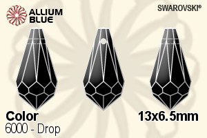 Swarovski Drop Pendant (6000) 13x6.5mm - Color - Haga Click en la Imagen para Cerrar