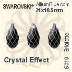 Swarovski Briolette Pendant (6010) 21x10.5mm - Crystal Effect