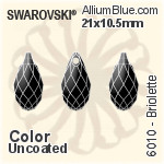 Swarovski Briolette Pendant (6010) 21x10.5mm - Colour (Uncoated)