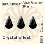 Swarovski Cabochette Pendant (6026) 20mm - Crystal Effect