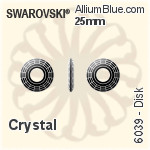 施华洛世奇 Disk 吊坠 (6039) 25mm - 透明白色