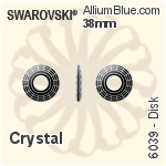 施华洛世奇 Disk 吊坠 (6039) 25mm - 透明白色