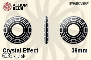 施华洛世奇 Disk 吊坠 (6039) 38mm - 白色（半涂层）