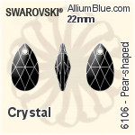 Swarovski Pear-shaped Pendant (6106) 22mm - Color