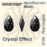 Swarovski Pear-shaped Pendant (6106) 38mm - Colour (Uncoated)