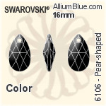 スワロフスキー Pear-shaped ペンダント (6106) 16mm - カラー