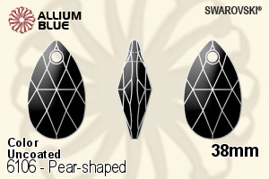Swarovski Pear-shaped Pendant (6106) 38mm - Colour (Uncoated) - Haga Click en la Imagen para Cerrar