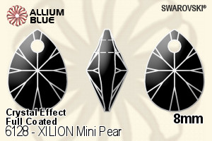 施华洛世奇 XILION 施亮 Mini Pear 吊坠 (6128) 8mm - 白色（半涂层） (Full Coated)