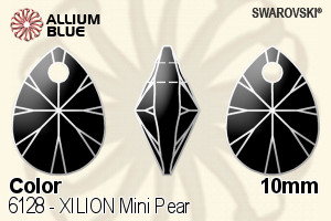 Swarovski XILION Mini Pear Pendant (6128) 10mm - Color - Haga Click en la Imagen para Cerrar