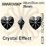 Swarovski XILION Heart Pendant (6228) 28mm - Crystal Effect