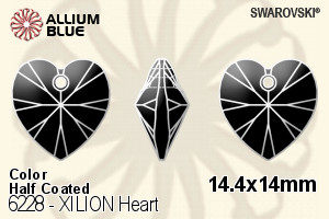 Swarovski XILION Heart Pendant (6228) 14.4x14mm - Color (Half Coated)