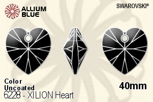 Swarovski XILION Heart Pendant (6228) 40mm - Colour (Uncoated) - 关闭视窗 >> 可点击图片