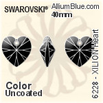スワロフスキー XILION Heart ペンダント (6228) 40mm - カラー（コーティングなし）