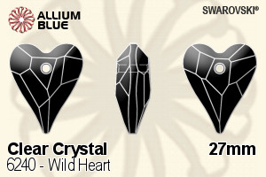 Swarovski Wild Heart Pendant (6240) 27mm - Clear Crystal - Click Image to Close
