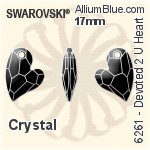 Swarovski Devoted 2 U Heart Pendant (6261) 27mm - Clear Crystal