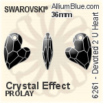スワロフスキー Devoted 2 U Heart ペンダント (6261) 36mm - クリスタル エフェクト PROLAY