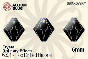 Swarovski Top Drilled Bicone Pendant (6301) 6mm - Crystal (Ordinary Effects) - Click Image to Close