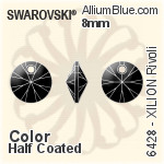 Swarovski XILION Rivoli Pendant (6428) 8mm - Color (Half Coated)