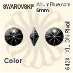 スワロフスキー XILION リボリ ペンダント (6428) 6mm - カラー（ハーフ　コーティング）