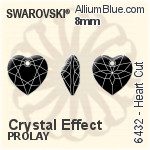 スワロフスキー Heart カット ペンダント (6432) 8mm - カラー（ハーフ　コーティング）