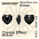 スワロフスキー Heart カット ペンダント (6432) 8mm - クリスタル エフェクト