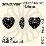 Swarovski Rivoli (1122) 12mm - Crystal Effect With Platinum Foiling