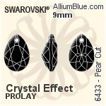 Swarovski Pear Cut Pendant (6433) 11.5mm - Clear Crystal