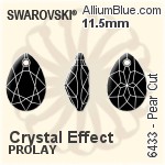 Swarovski Pear Cut Pendant (6433) 11.5mm - Crystal Effect