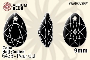 Swarovski Pear Cut Pendant (6433) 9mm - Color (Half Coated) - Click Image to Close