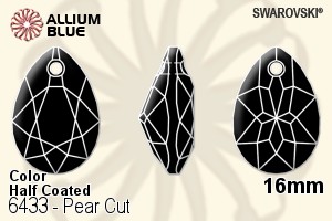 スワロフスキー Pear カット ペンダント (6433) 16mm - カラー（ハーフ　コーティング） - ウインドウを閉じる
