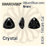 Swarovski Trilliant Cut Pendant (6434) 8mm - Crystal Effect