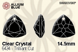 Swarovski Trilliant Cut Pendant (6434) 14.5mm - Clear Crystal - Haga Click en la Imagen para Cerrar