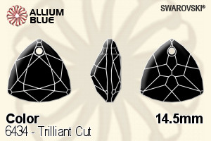 Swarovski Trilliant Cut Pendant (6434) 14.5mm - Color
