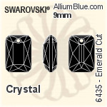 Swarovski Emerald Cut Pendant (6435) 9mm - Crystal Effect