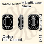 Swarovski Emerald Cut Pendant (6435) 16mm - Color (Half Coated)