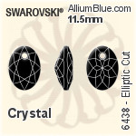 Swarovski Elliptic Cut Pendant (6438) 9mm - Crystal Effect PROLAY