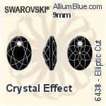 スワロフスキー Elliptic カット ペンダント (6438) 11.5mm - クリスタル エフェクト