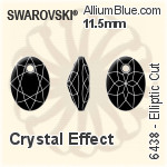 Swarovski Elliptic Cut Pendant (6438) 16mm - Crystal Effect